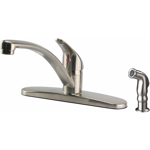 Ultra Faucets UF10243 Stainless Steel Single Handle Kitchen Faucet with Sprayer Walmart.com Ultra Faucets UF10243 Stainless Steel Single Handle Kitchen Faucet with Sprayer Walmart.com